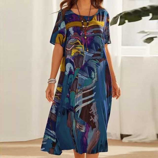 Abigail™ - Bequemes Bedrucktes Kleid