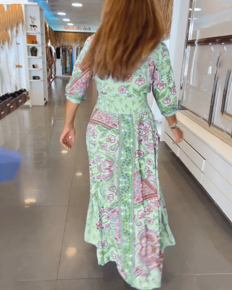 Ruth™ - Elegantes Ferien V-Ausschnitt Kleid