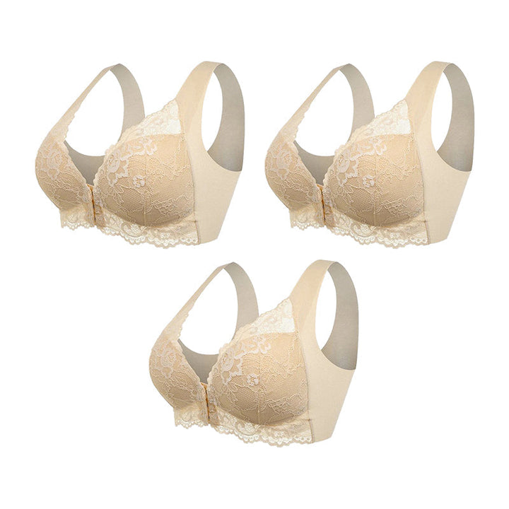Romilda - (3-PACK DEAL) Formgebender Kabelloser Bh Mit Frontverschluss