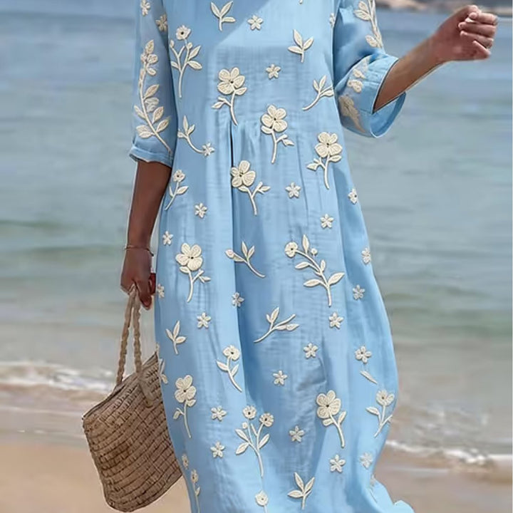 Maxine | Besticktes Mid-Sleeve Kleid