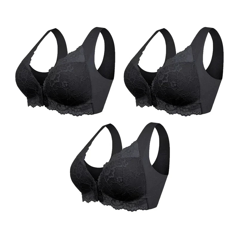 Romilda - (3-PACK DEAL) Formgebender Kabelloser Bh Mit Frontverschluss