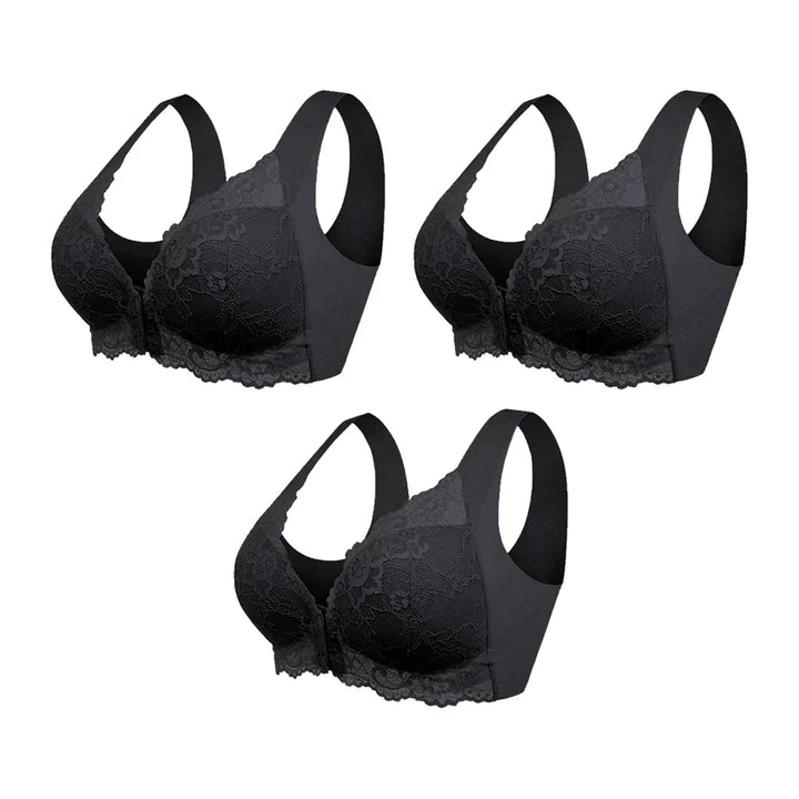 Romilda - (3-PACK DEAL) Formgebender Kabelloser Bh Mit Frontverschluss