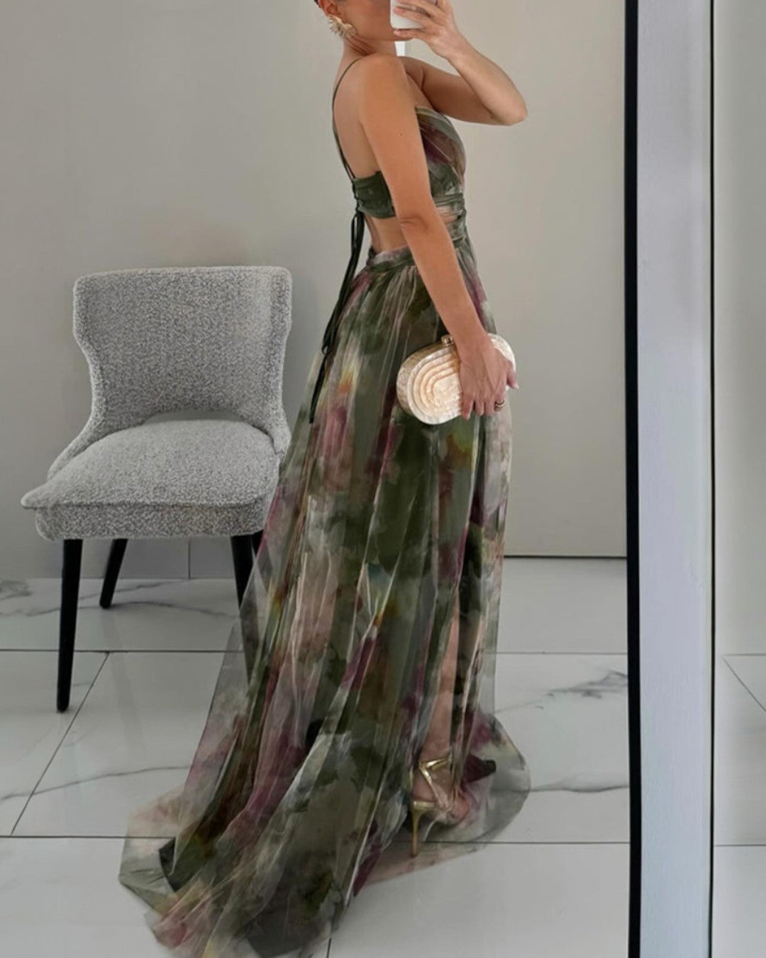 Giselle - Fesselndes Floral-Maxikleid