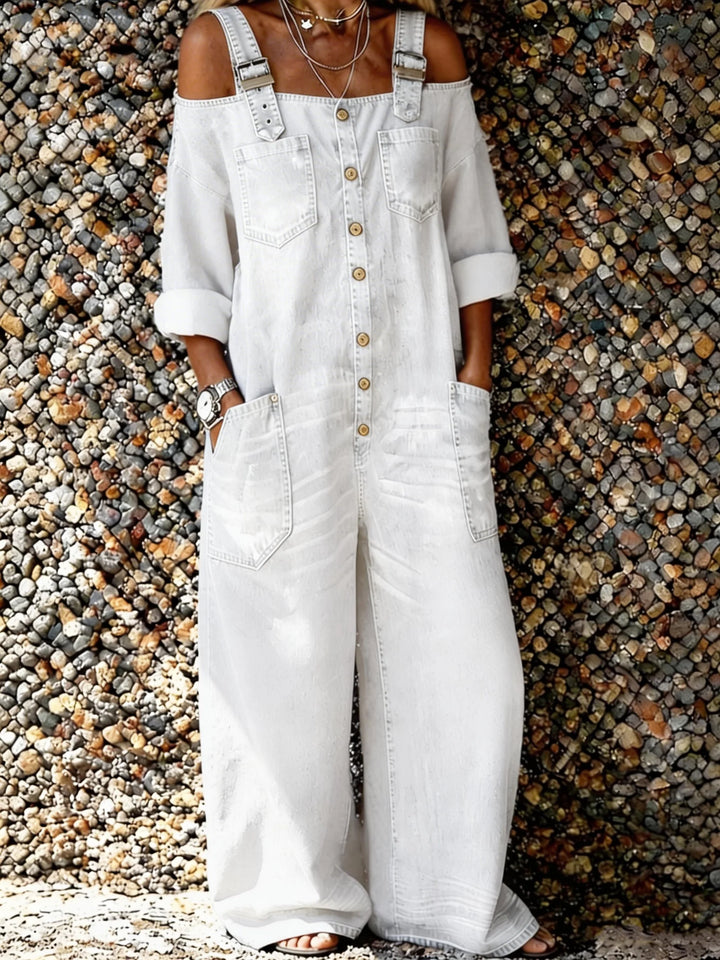 Bo | Denim Overall Jumpsuit mit Schulterriemen