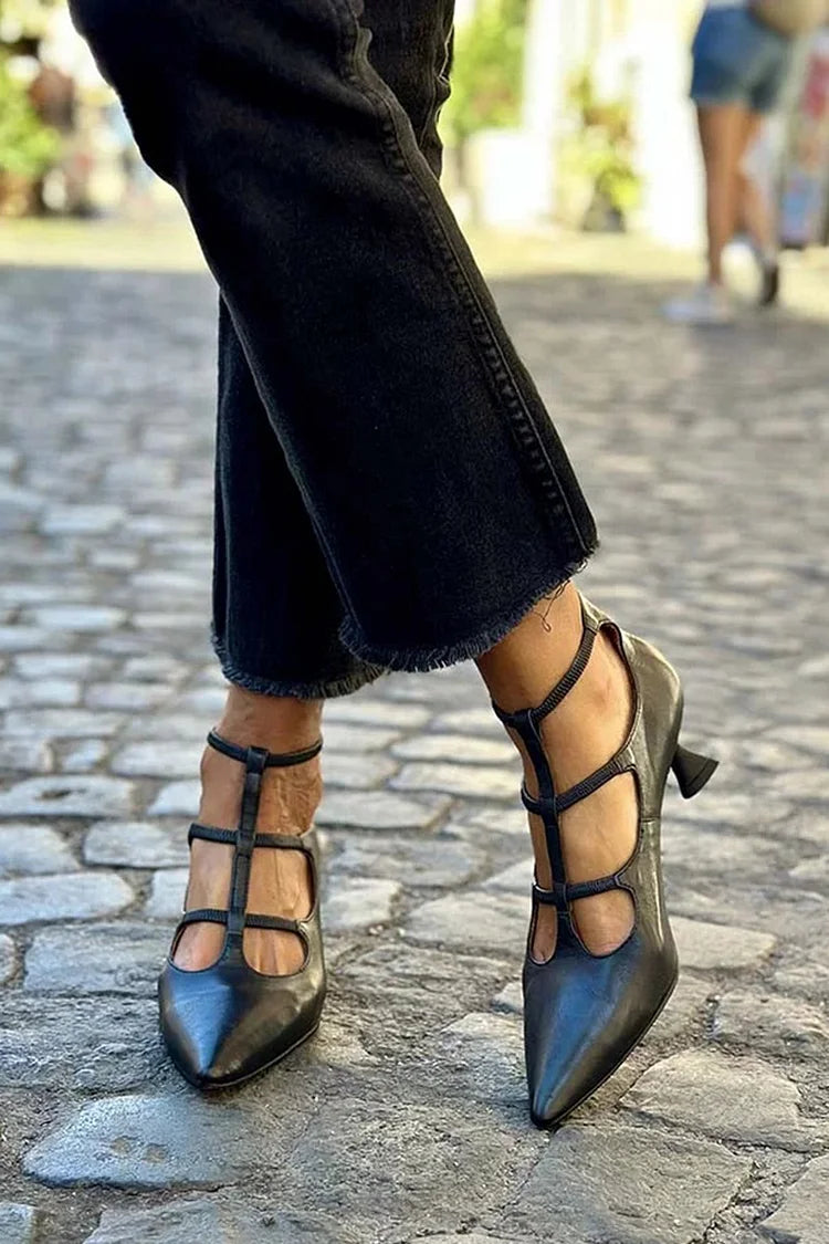 ELEGANTE PUMPS MIT RIEGELN