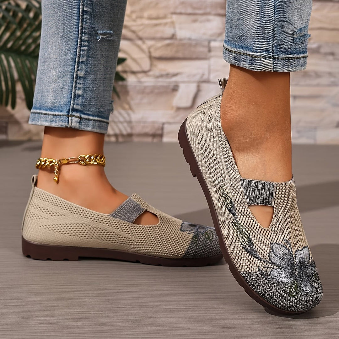 Schicke bestickte atmungsaktive Damenschuhe
