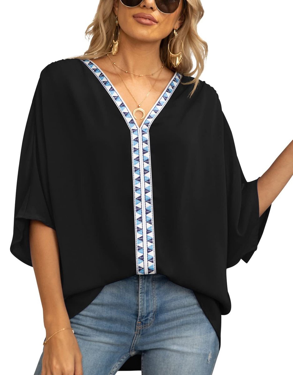 Daniela | Women's V-Neck Short-Sleeve Tunic