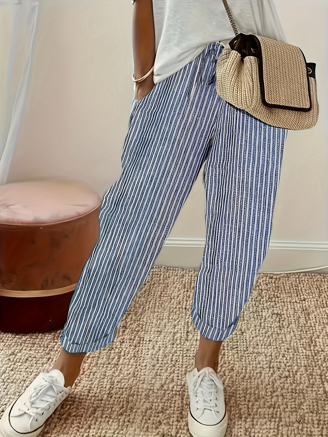 Elena™ - Gestreifte Hose mit weitem Bein