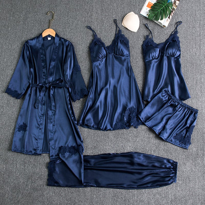 Luna™ - 5-teiliges Satin-Schlafanzug-Set
