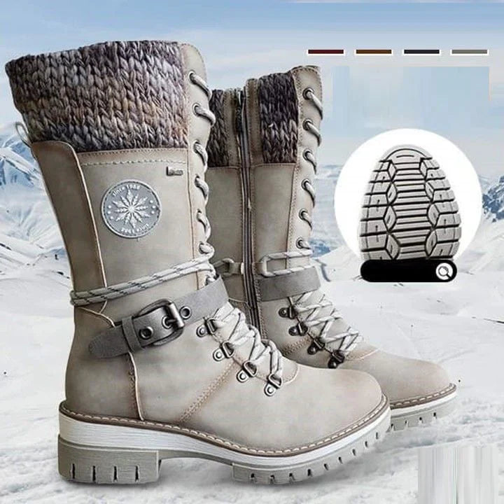 FrostLuxe™ - Wasserdichte Schnürstiefel in Wadenlänge