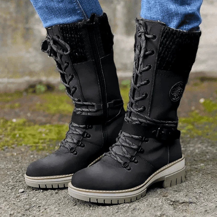 FrostLuxe™ - Wasserdichte Schnürstiefel in Wadenlänge