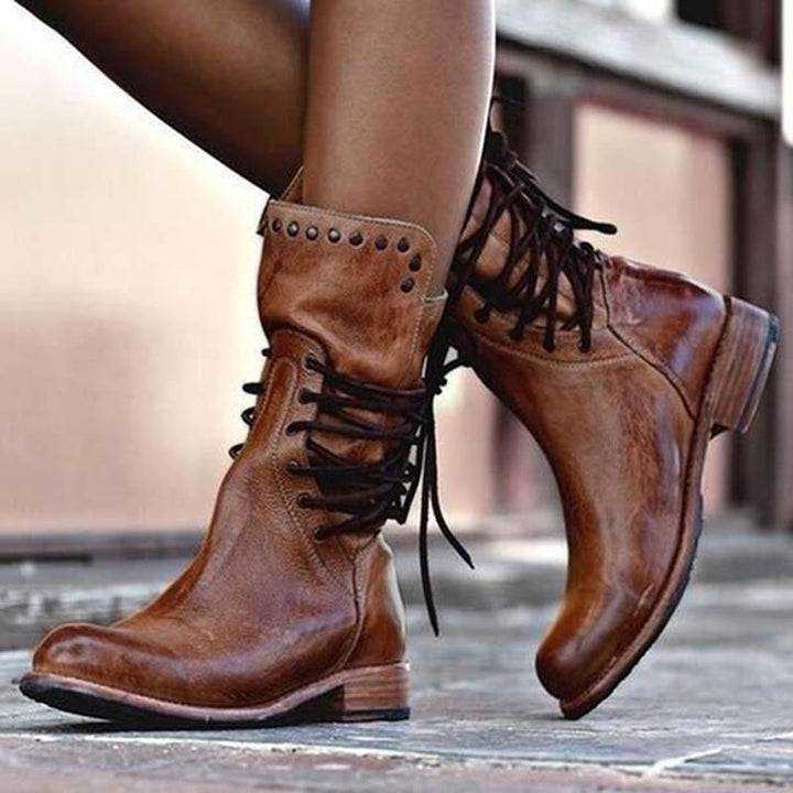 WYNONA | RUSTIKALE VINTAGE LEDERSTIEFEL