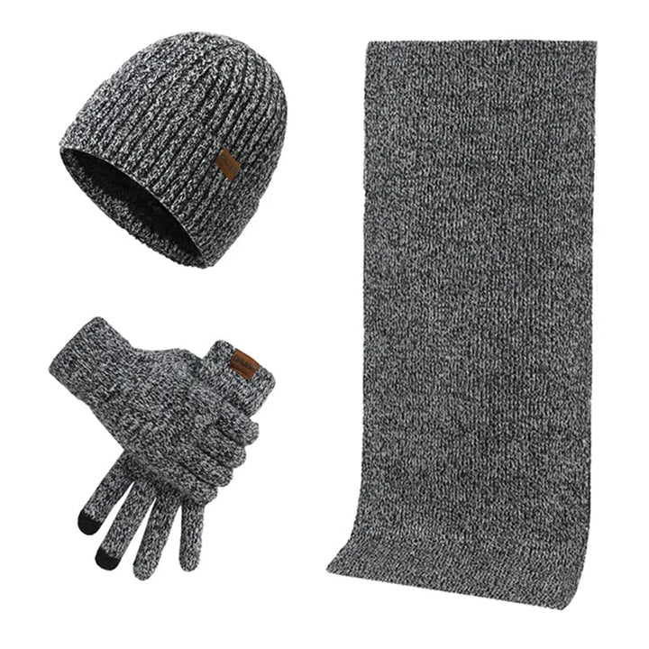 Cooles Winter-Set mit Mütze, Schal und Handschuhen