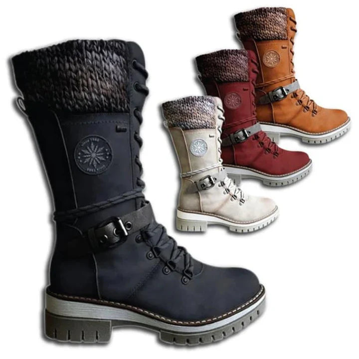 FrostLuxe™ - Wasserdichte Schnürstiefel in Wadenlänge