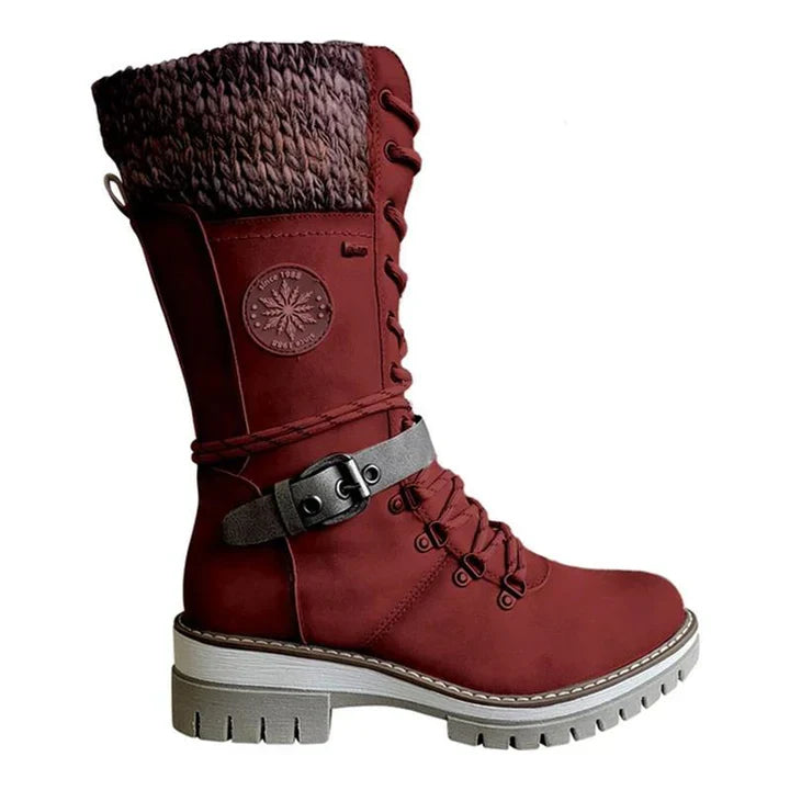 FrostLuxe™ - Wasserdichte Schnürstiefel in Wadenlänge