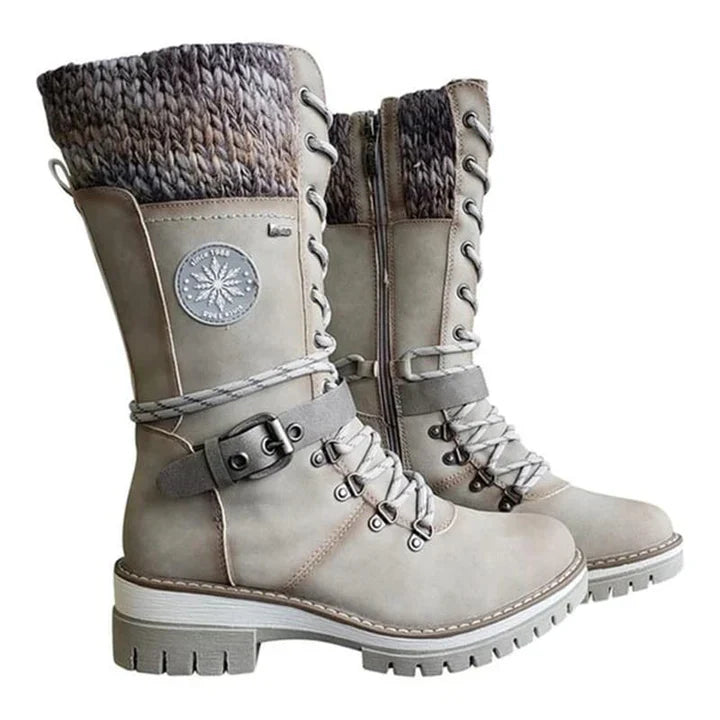 FrostLuxe™ - Wasserdichte Schnürstiefel in Wadenlänge