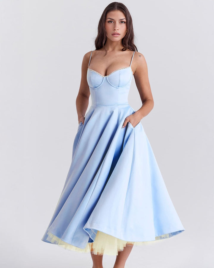 Ophira™ - Elegantes Korsett-Midi-Kleid