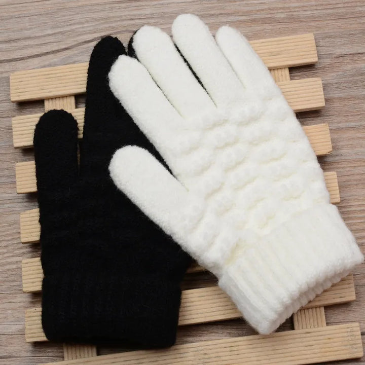 Gestrickte Touchscreen-Handschuhe für Damen