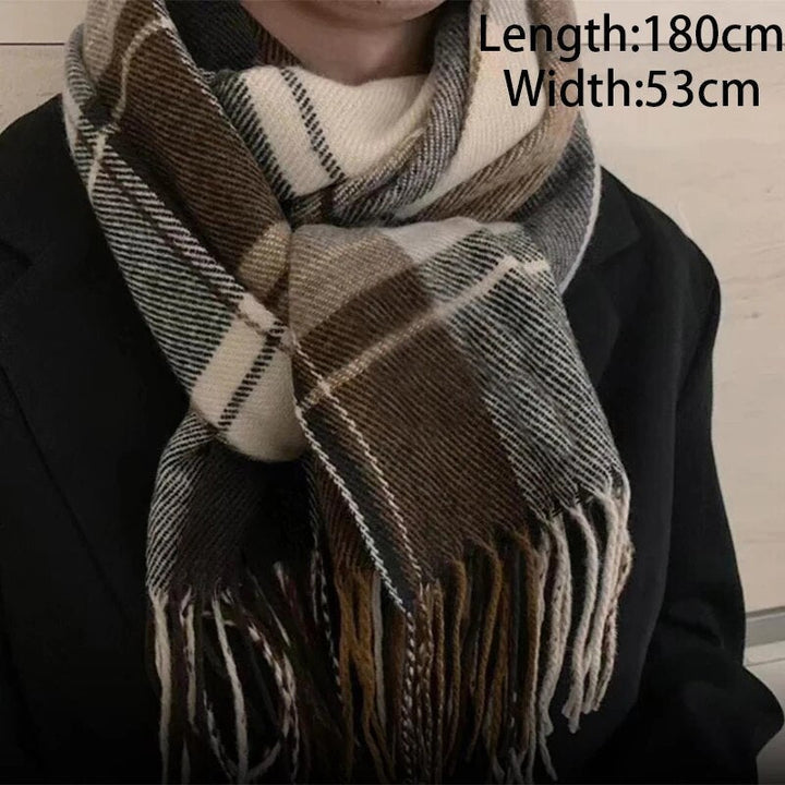 Designer-Schal mit Quasten | Warmer und weicher Kaschmir