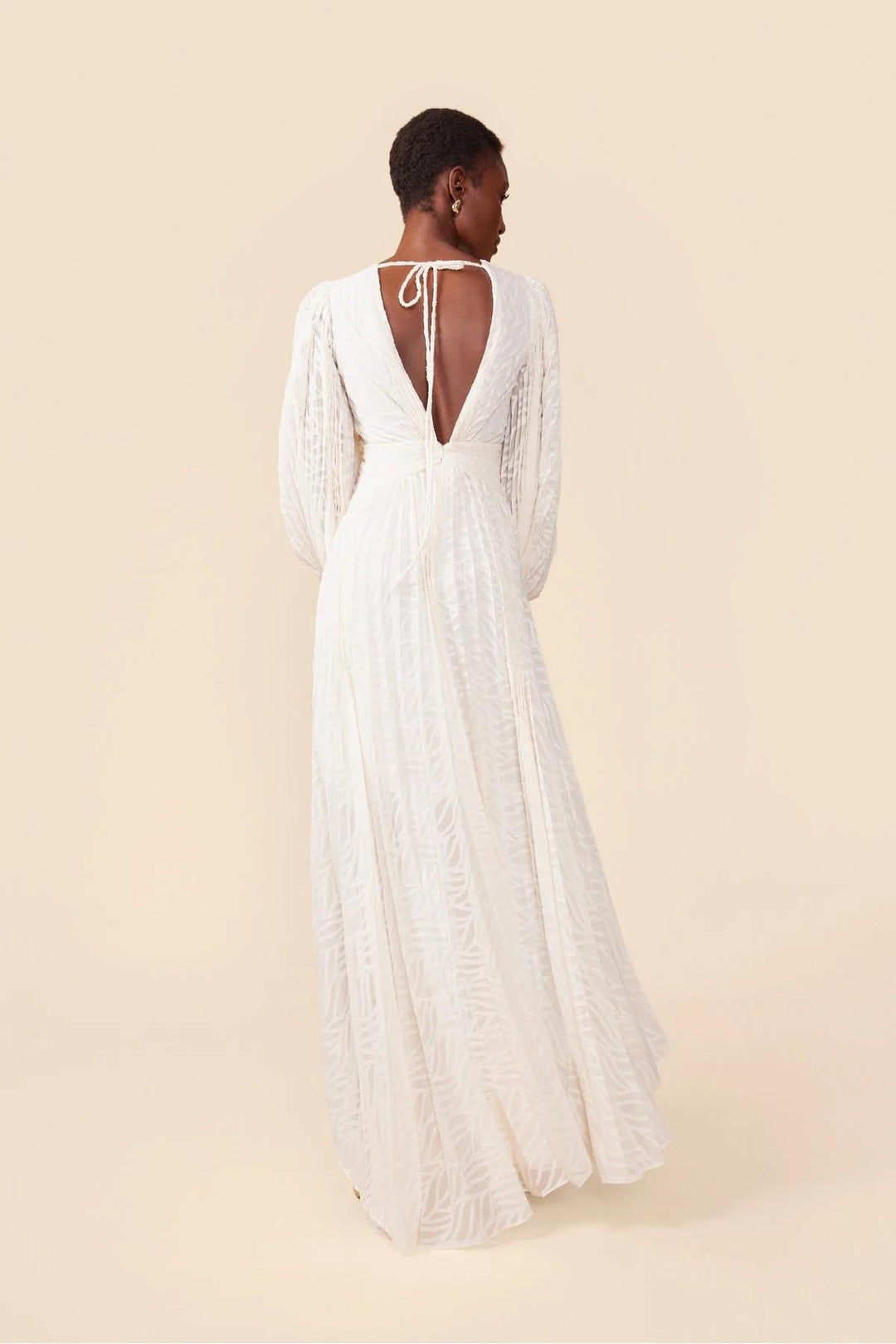 Florie | Elegantes langes V-Ausschnitt-Kleid
