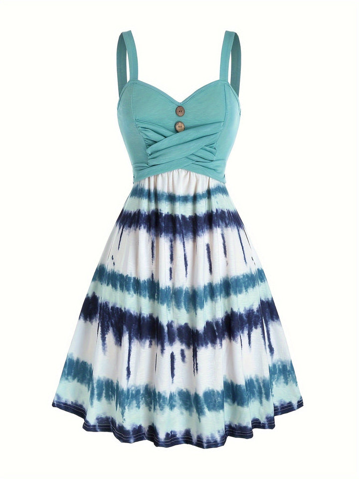 Gisele™ - Bequemes ärmelloses Sommerkleid mit Batikmuster