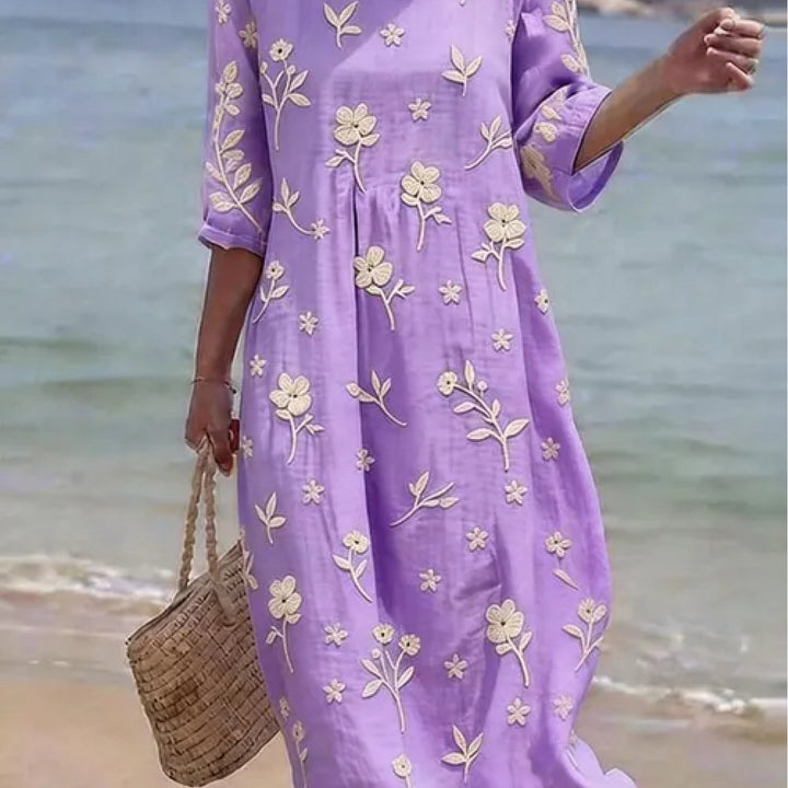 Ella | Besticktes Mid-Sleeve Kleid