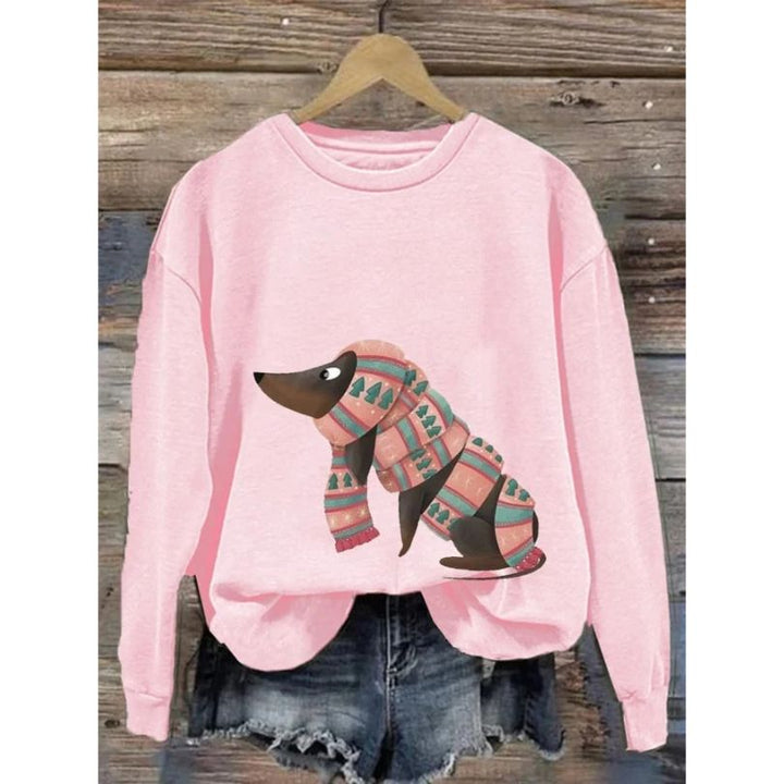 Sweat-shirt pour femme à col rond et manches longues