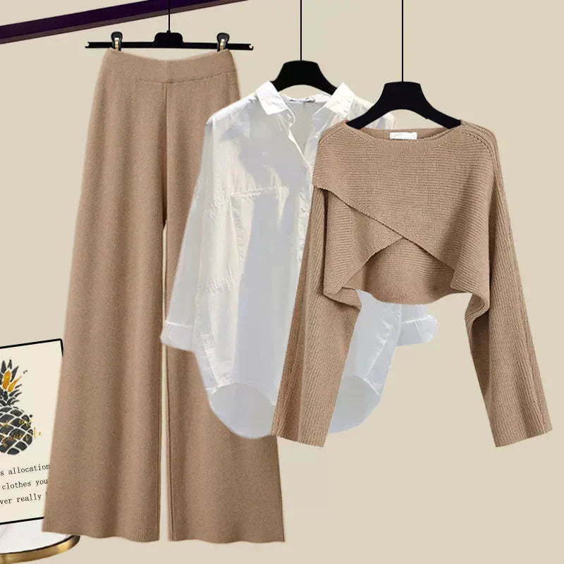 Thalia - Bequemes dreiteiliges Langarm-Set