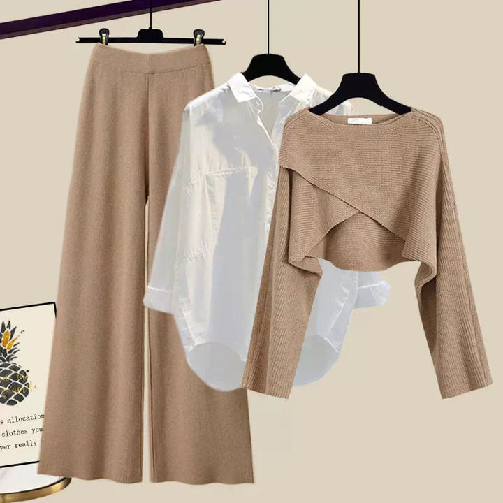 Thalia - Bequemes dreiteiliges Langarm-Set