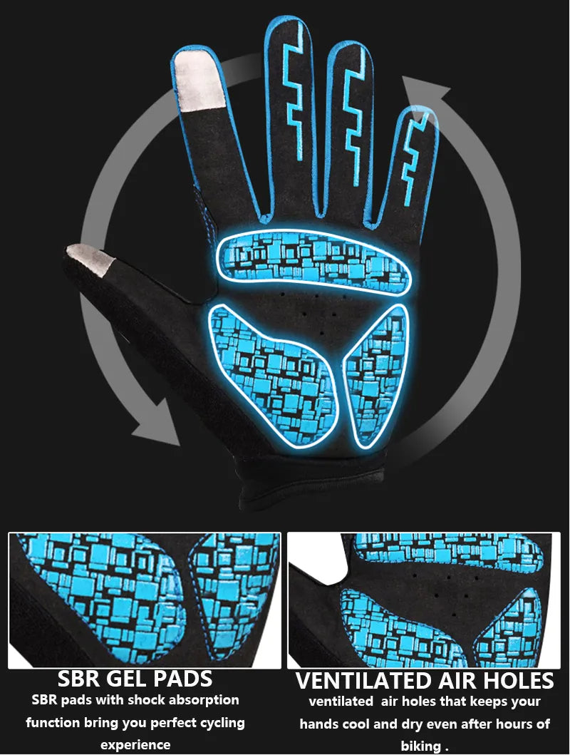 Herren Touchscreen-Fahrradhandschuhe mit rutschfestem Design