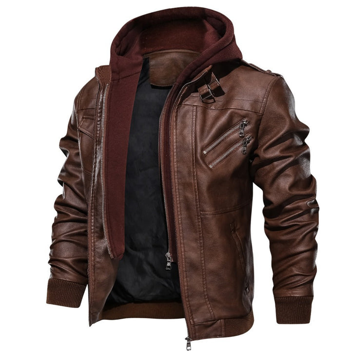 Herren Jacke mit abnehmbarer Kapuze und Taschen