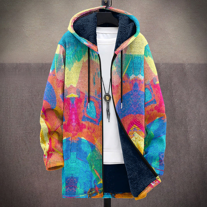 MARIAH | VIBRANTE 3D-GEDRUCKTE ELEGANTE KAPUZENJACKE