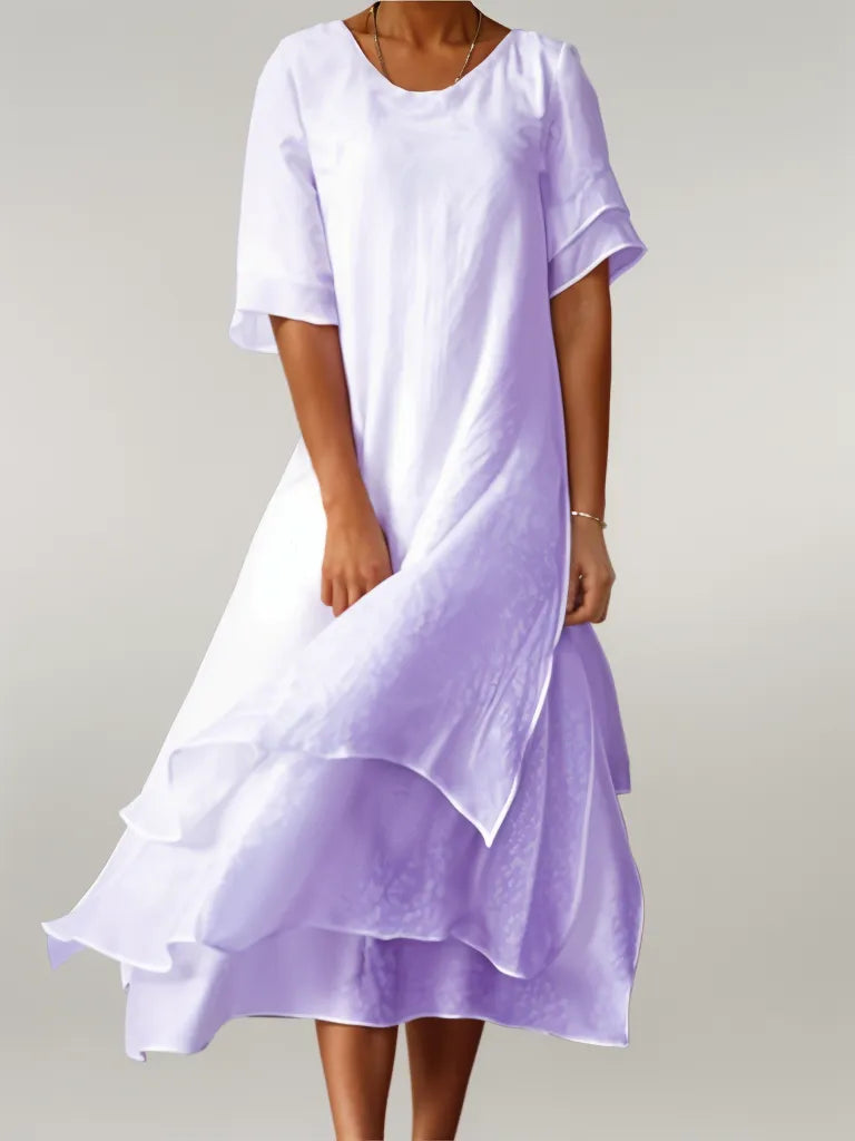 Vivienne™ - Elegantes Baumwoll-Langkleid