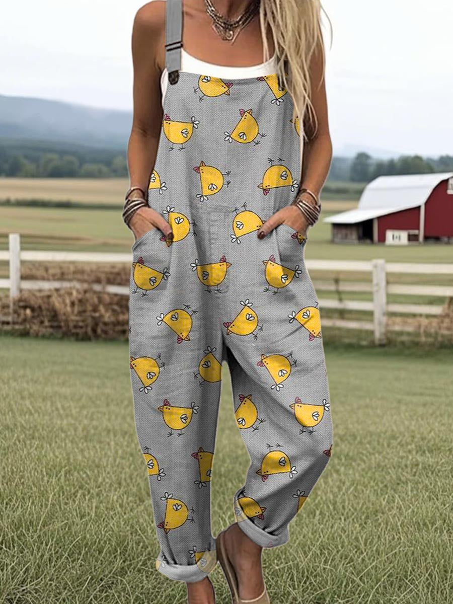 Damen Vintage Weitbeiniger Jumpsuit - Müheloser Stil & Komfort