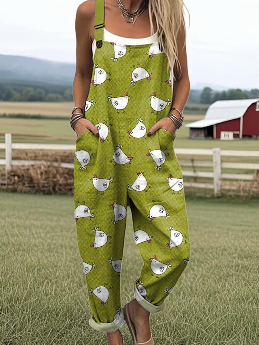 Damen Vintage Weitbeiniger Jumpsuit - Müheloser Stil & Komfort