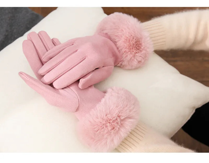 Winterhandschuhe mit Kunstfell