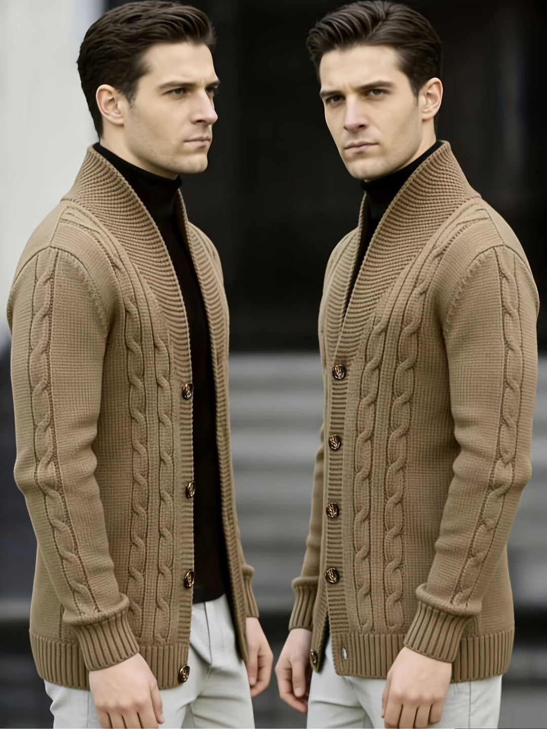 Donovan | Herren Langarm-Cardigan mit Knöpfen