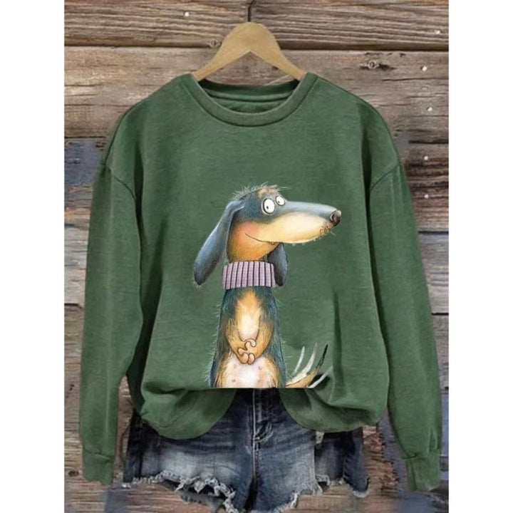 Sweat-shirt pour femme à col rond et manches longues