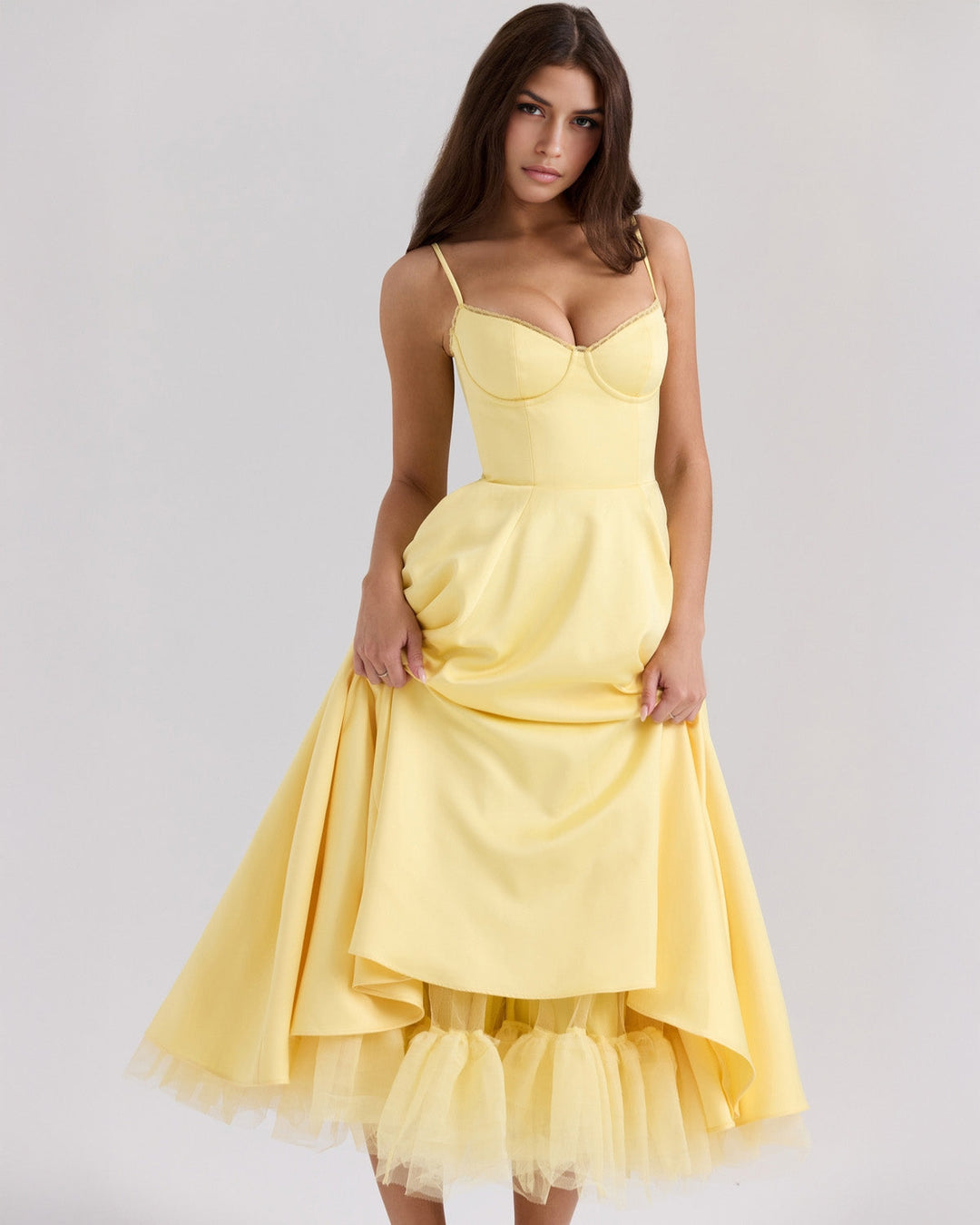Ophira™ - Elegantes Korsett-Midi-Kleid