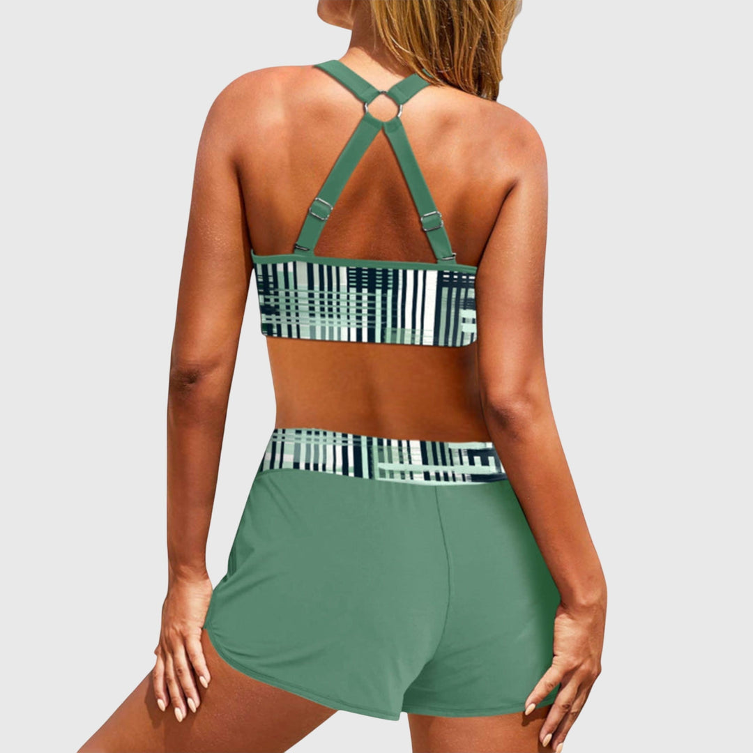 Janelle - Hochgeschnittenes Ripp-Bikini