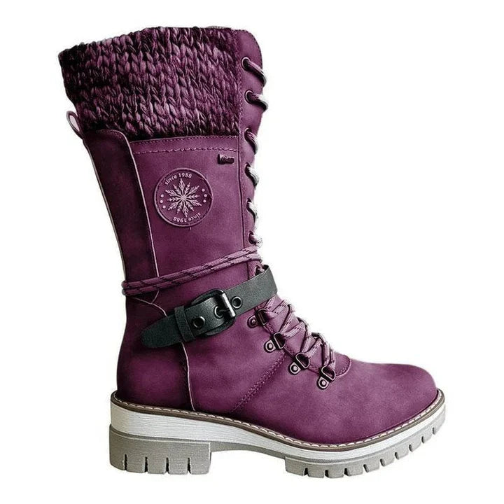 FrostLuxe™ - Wasserdichte Schnürstiefel in Wadenlänge