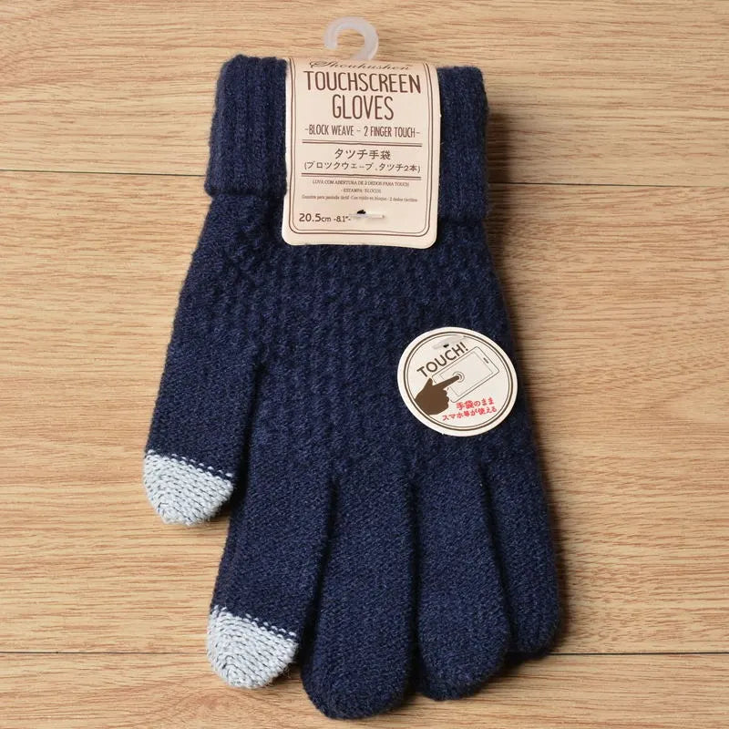Gestrickte Touchscreen-Handschuhe für Damen