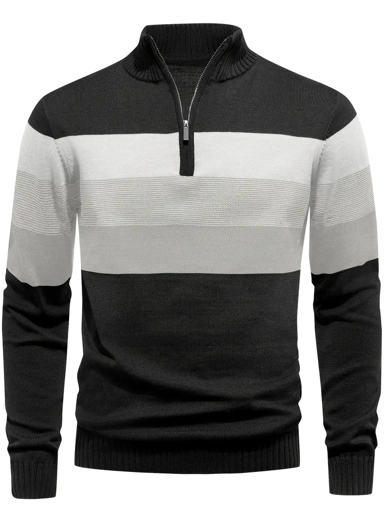 Brit & Boho™️ | Der Luxe Colorblock Quarter Zip