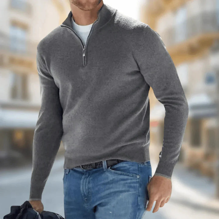 Brit & Boho™️ | Hudson - Herren Viertelreißverschluss Pullover