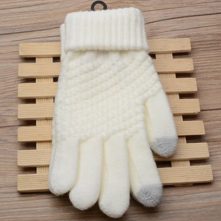 Gestrickte Touchscreen-Handschuhe für Damen