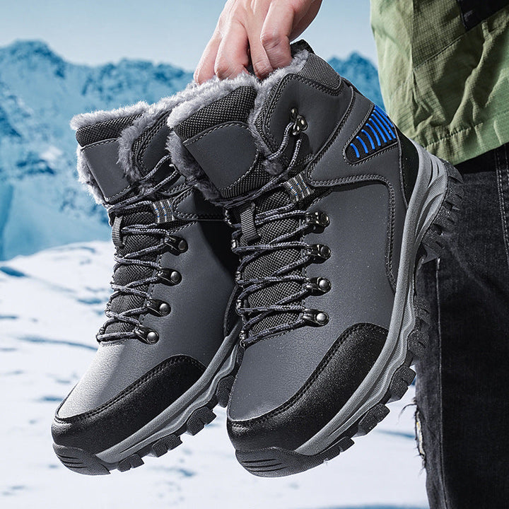 Herren Winterstiefel mit Schnürung und rutschfester Sohle