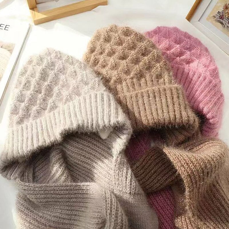 Mütze-und-Schal-Set für Damen