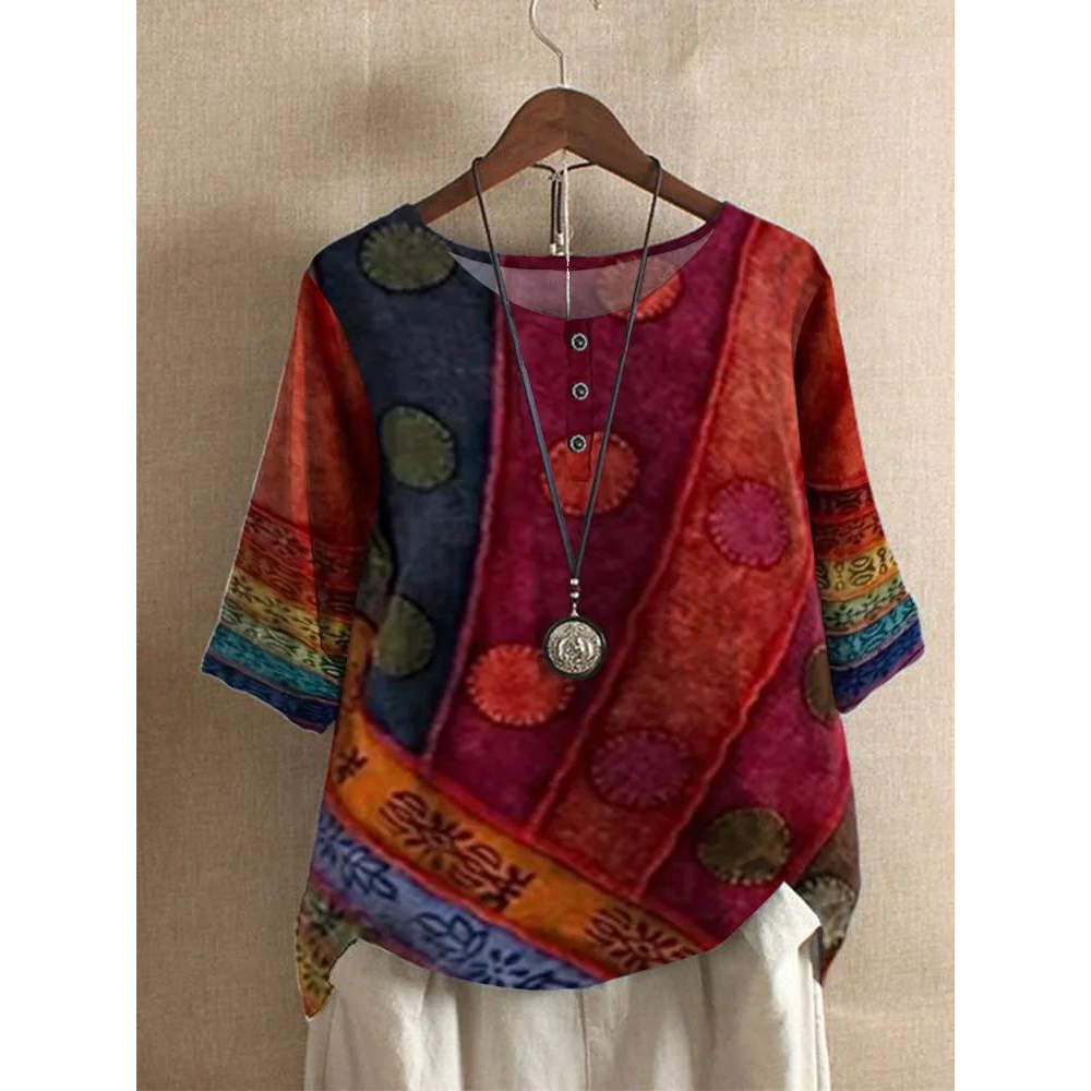 Valarie - Farbenfrohes Bohemian-Top