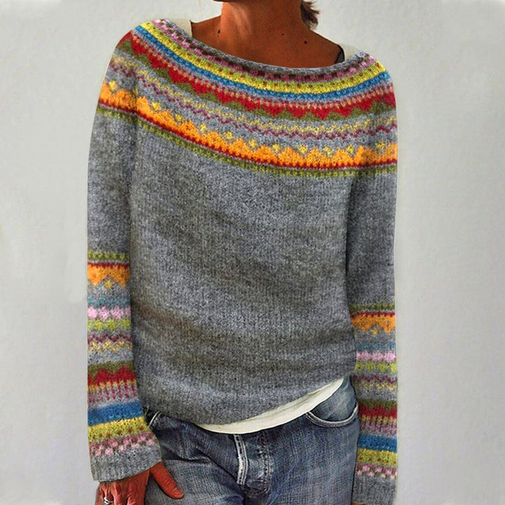 Retro Damen Strickpullover