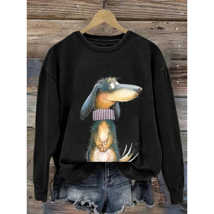 Sweat-shirt pour femme à col rond et manches longues